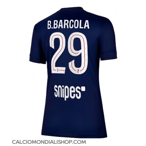 Maglie da calcio Paris Saint-Germain Bradley Barcola #29 Prima Maglia Femminile 2025-26 Manica Corta